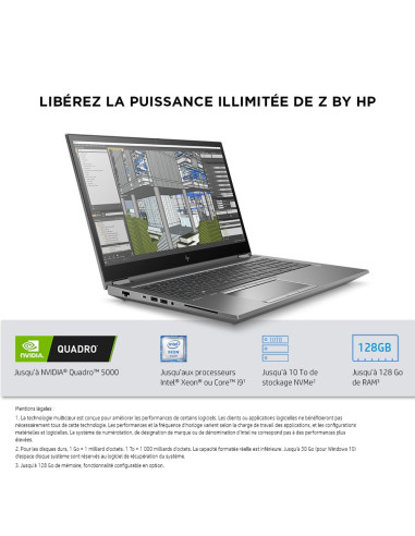 HP Zbook Fury 15 G7 - I7 10750H 2,6 GHZ